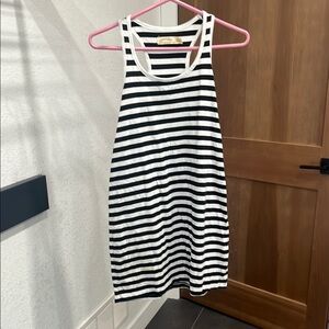 Black and White Striped Tank Dress